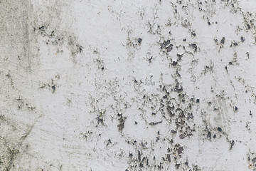Peeling paint on rusty metal board