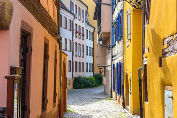 Fototapeta na wymiar The colorful street of Colmar, Alsace, France