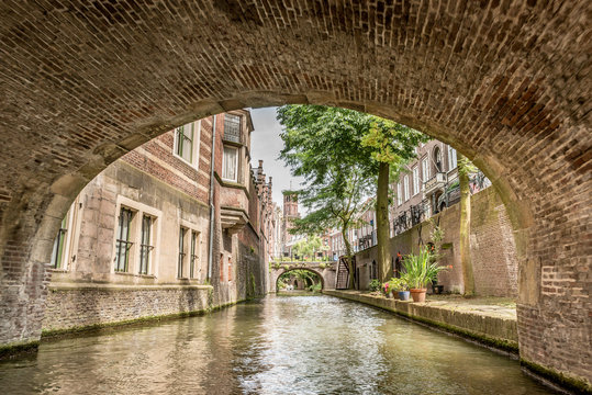 View from the water canal - Utrecht Netherlands
