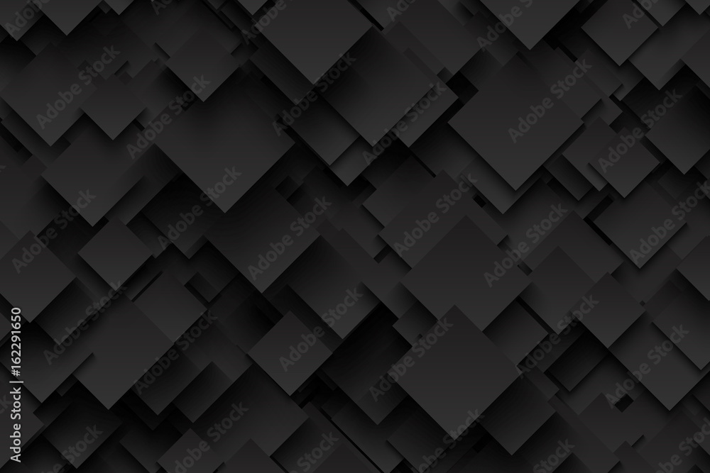 Poster abstract 3d vector technology dark gray background. technological sharp crystalline carbon structure
