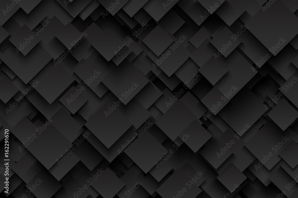 Poster abstract 3d vector technology dark gray background. technological sharp crystalline carbon structure