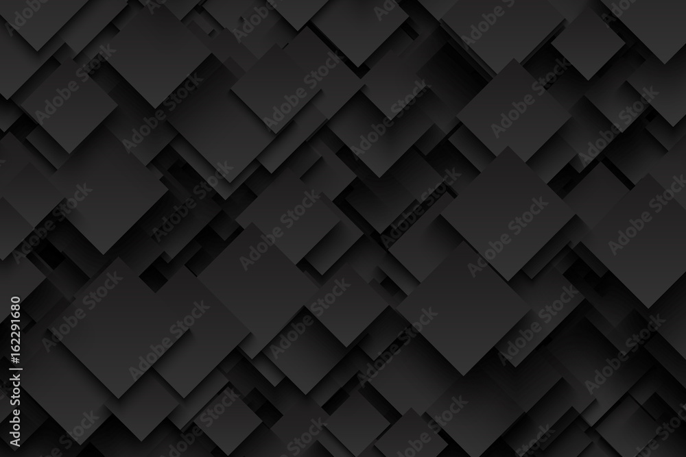 Poster abstract 3d vector technology dark gray background. technological sharp crystalline carbon structure