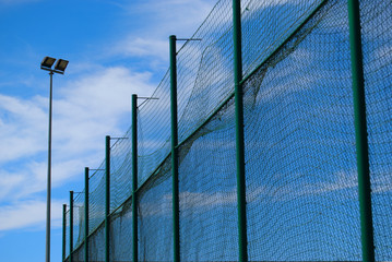 Fence stadium against the sky.