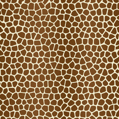 Giraffe skin. Giraffe seamless pattern. Giraffe fur pattern Brown animal skin background