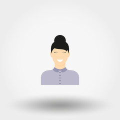 Girl. Secretary. Vector icon.
