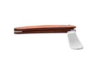 Straight razor isolated on white background