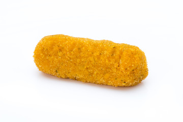 Fish fingers on the white background.