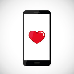 herz im smartphone
