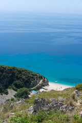 Gjipe beach, view from trail