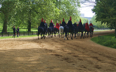 British Horseguard in Hyde Park, London