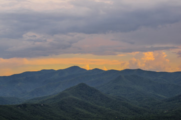 Looking at Brasstown Bald from Bell Mountain