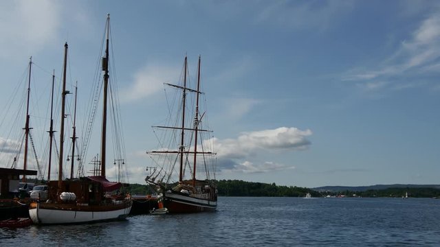 Harbor with boats in Oslo, Norway