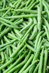 Green french beans organic vegetables - shallow depth of field
