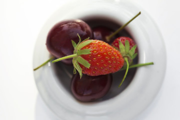 Strawberries and cherries
