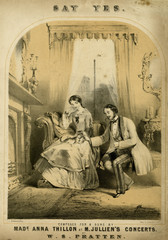 Engagement proposal. Date: 1850s