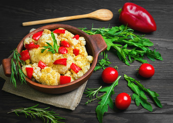 Baked roasted cauliflower