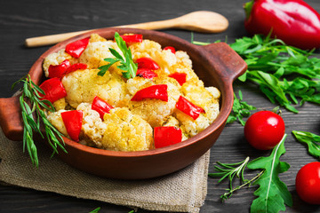Baked roasted cauliflower