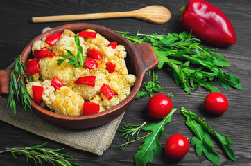 Baked roasted cauliflower