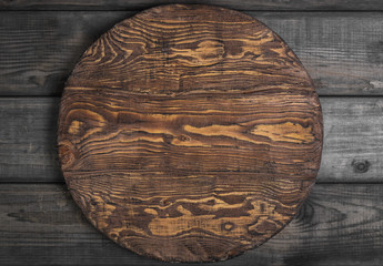 Wooden round empty board