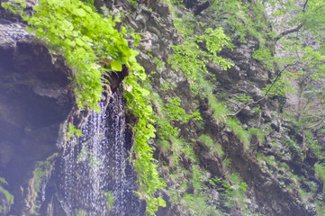 natural waterfall in Tuscany, Orrido di botri canyon