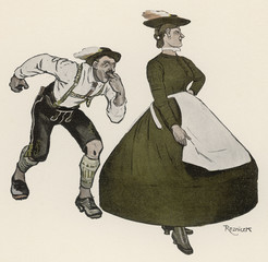 Bavarian Dance - 1908. Date: 1908