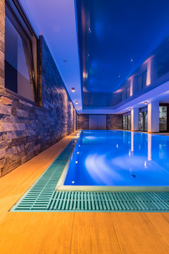 Modern, villa swimming pool