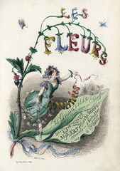 Grandville Fleurs Title. Date: 1847
