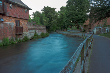 Fototapeta na wymiar The River Itchen at Winchester, UK