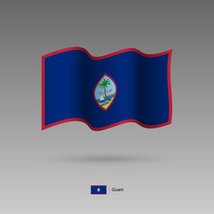 Obraz premium Guam flag. Official colors and proportion correctly. High detailed vector illustration. 3d and isometry. EPS10