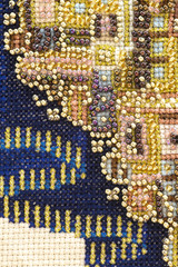 rich colorful bead work embroidery