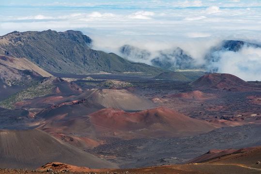 view into the haleakala crater maui hawaii