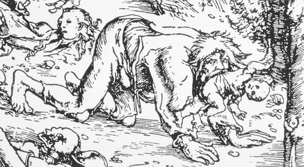 Werewolf and Child. Date: circa 1500
