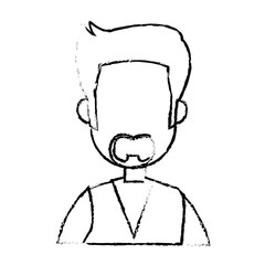 portrait man cartoon business employee character