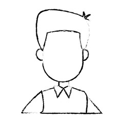 portrait man cartoon business employee character