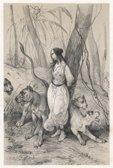 Maldonata and the Lion. Date: 1555