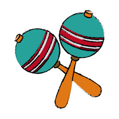 music maracas brazil icons design vector illustration