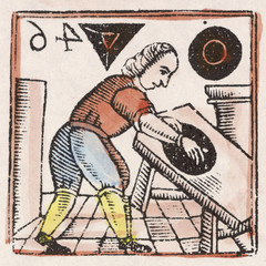 Hatmaking 17th century. Date: 17th century