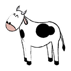 cute ox manger character design vector illustration