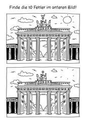 Rätsel - Fehlerbild - Brandenburger Tor in Berlin © singmuang