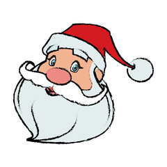 cute christmas santa claus happy celebration cartoon vector illustration