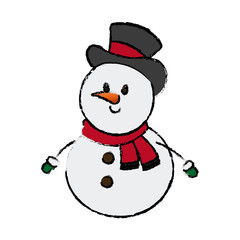 christmas snowman with hat and scarf character decoration