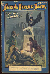 Spring-Heeled Jack winged monster. Date: 1830s © Archivist