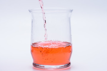 Just starting to pour into glass