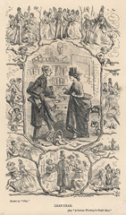 Leap Year - Phiz - 1864. Date: 1864