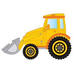 Vector Bulldozer. Bulldozer Vector Illustration. 