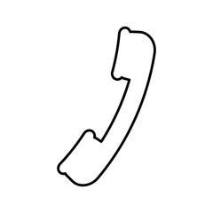 phone handset icon over white background vector illustration