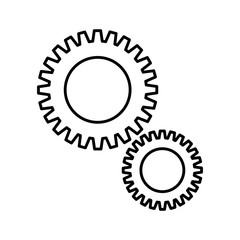 gears wheels icon over white background vector illustration