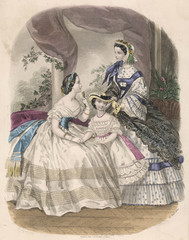 Fototapeta premium Women - Girl 1860. Date: 1860
