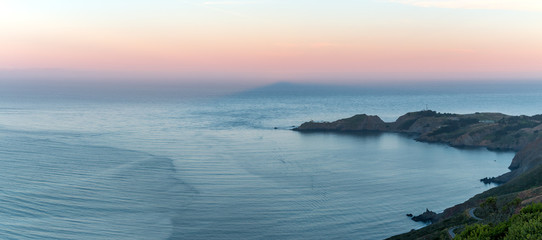 View at the San Francisco Bay During a Foggy Dawn