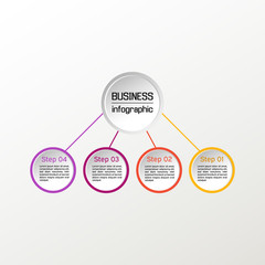Vector circle infographic. Business diagrams, presentations and charts. Background.